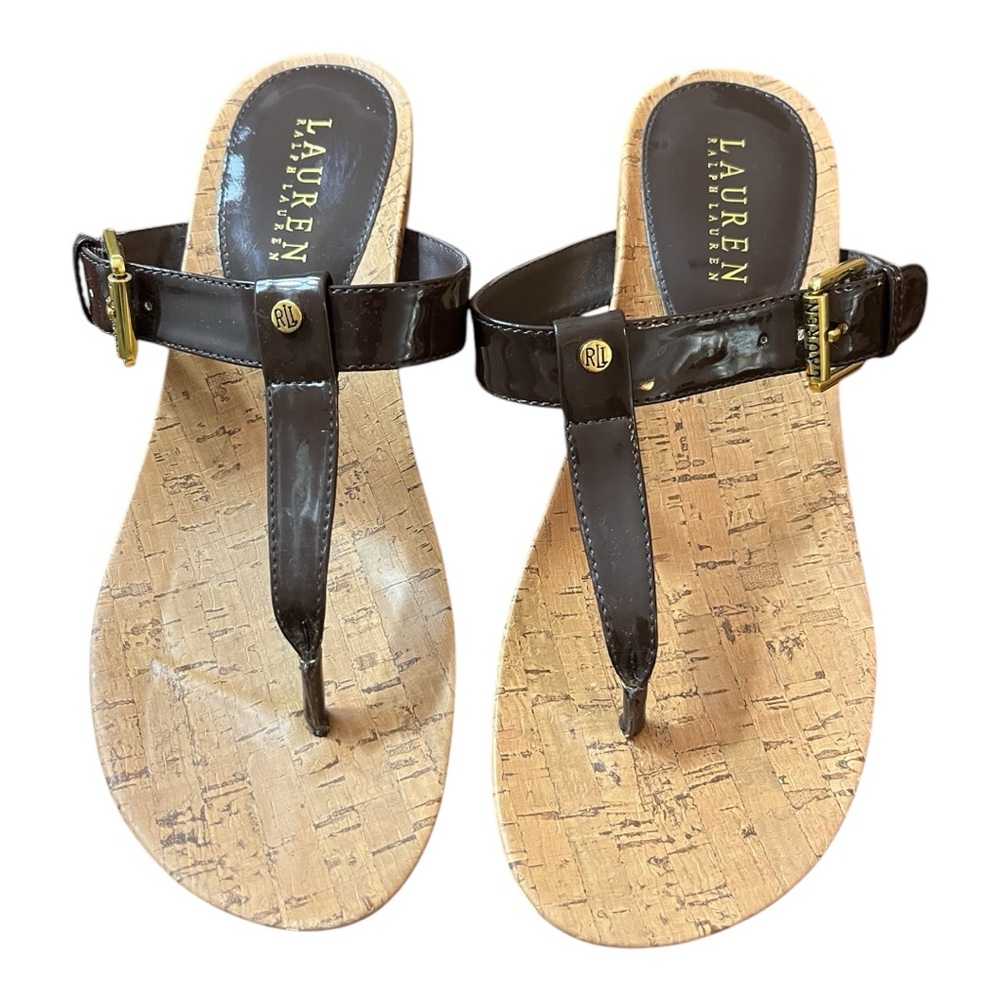 Ralph Lauren Sandals Sz 6.5 Brown